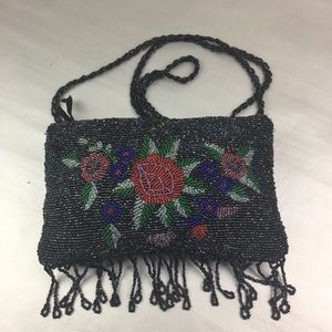 Vintage Plant Dyed Floral Spliced Large Crossbody Bag main image 1